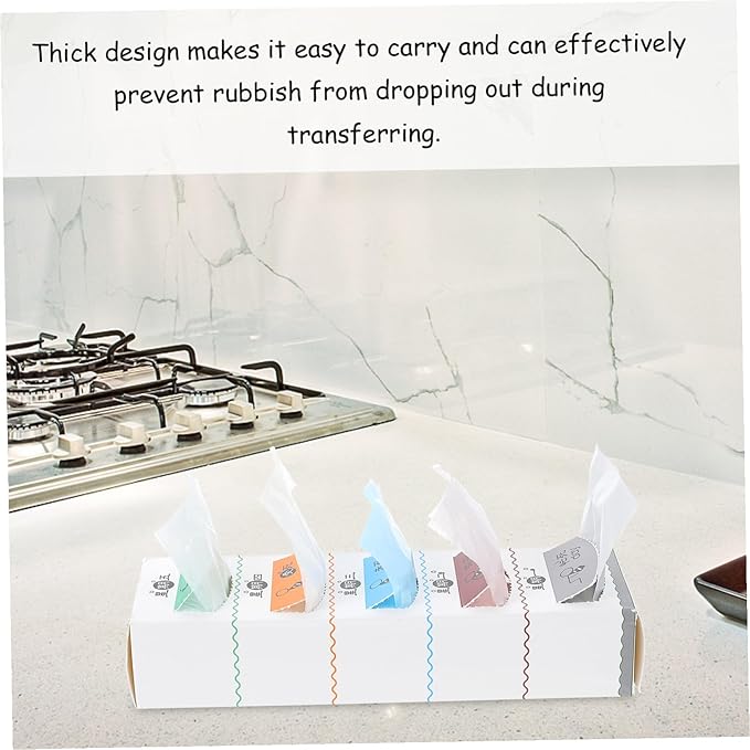 Yardwe 250pcs Disposable PE Trash Bags for Home Office Small Waste Organizers Tear-resistant Rubbish Bin Liners for Car Kitchen Bathroom
