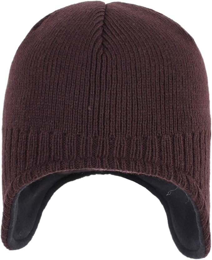 Connectyle Men's Knit Winter Hat with Ear Flaps Fleece Lined Beanie Warm Knitted Skull Cap Beanies Watch Hat