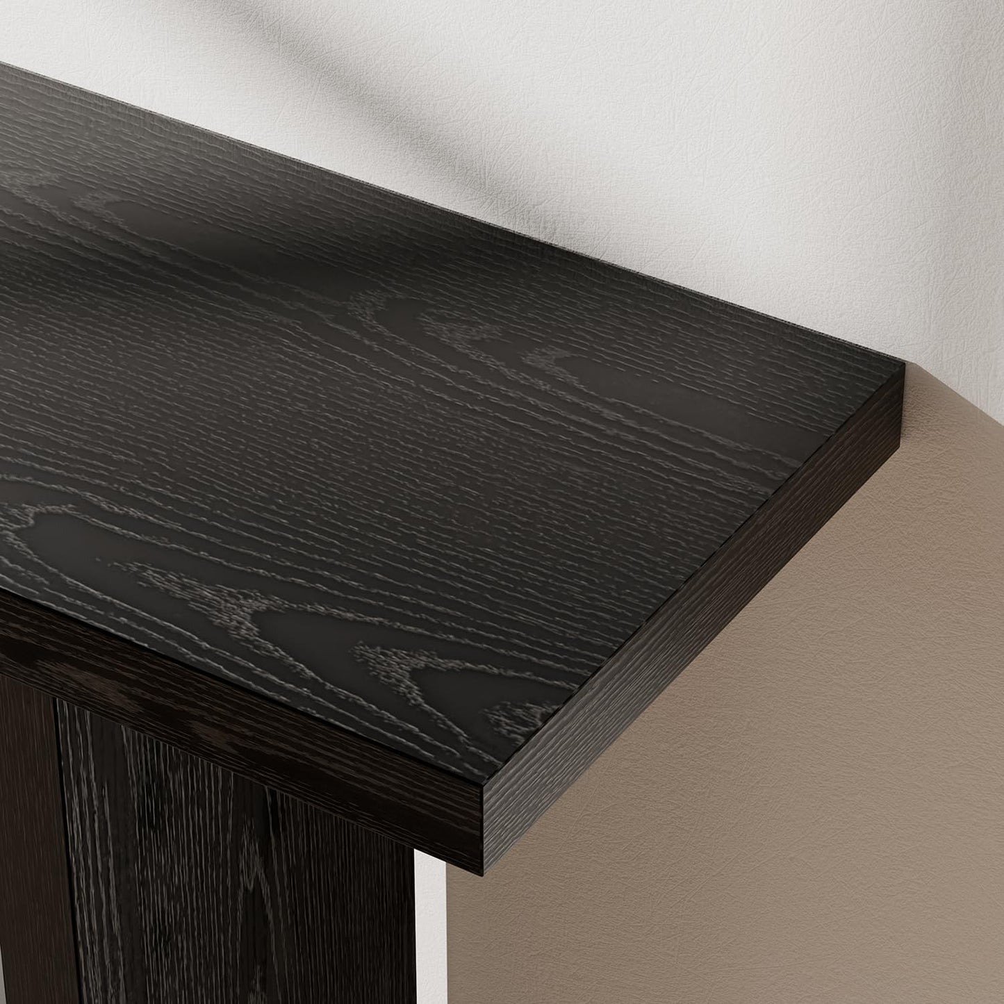 REDAYFUR 43" Console Table with Charging Station, Entryway Table 2-Tier Storage & Power Outlets or Hallway & Living Room, Perfect as Sofa Table Behind Couch, Sturdy Thickened Board & Anti-Tip