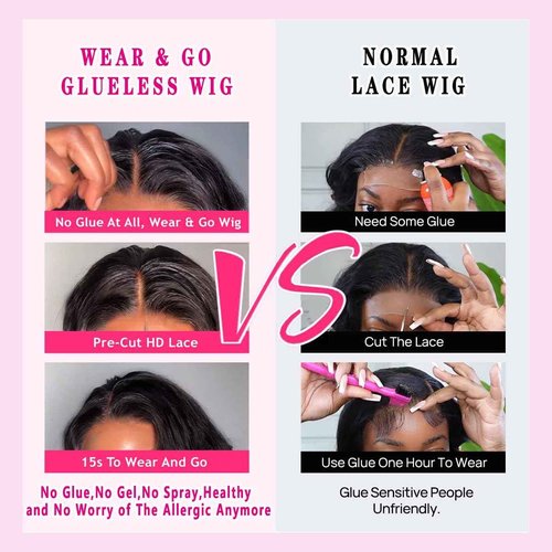 RUI MEI SI Glueless Wigs Human Hair Pre Plucked Pre Cut 4/27 Highlight Ombre Honey Blonde Curly Wigs Human Hair for Beginners 4x4 Deep Wave Lace Closure Glueless Wigs for Black Women 18 Inch