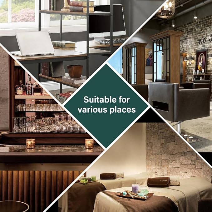 Minimalist Square Swivel Stool with Wheel for Work SPA Shop Massage Height-Adjustable and Cost-Effective Rolling Stool Chair (Brown)