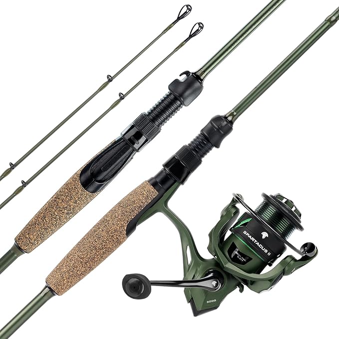 KastKing Spartacus II Twin-Tip Fishing Rod and Reel Combo, Spinning & Casting Combo, Fishing Poles and Reels Combo, KastFl...