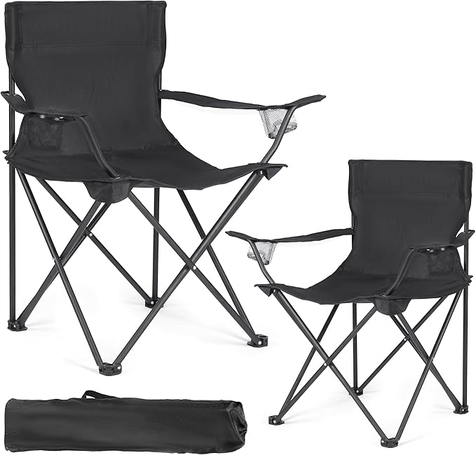2 Pack Camping Chairs -Lightweight and Supportive Chairs for Adult and Lightweight Individuals - Compact, Durable, and Por...