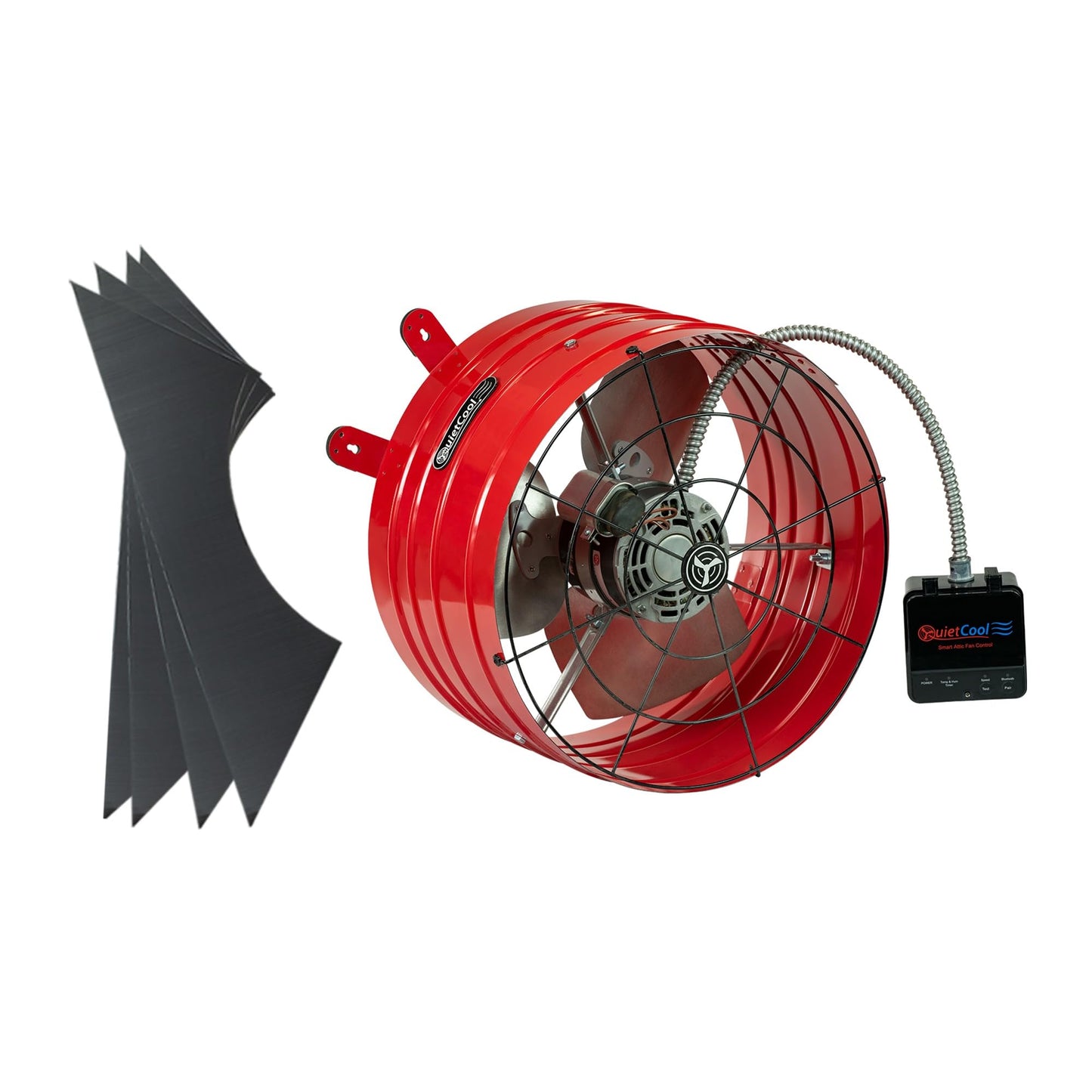 Quietcool AFG SMT PRO-3.0 Smart Attic Fan for Gable Vents - 2940 CFM - Smart App Control - Thermostat and Humidistat - 20ft Power Cord - Plug-and-play - Two Speed