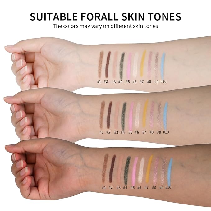 CHIFURE Eyeshadow Stick, Shimmer and Matte Cream Eye Shadow Brightener Sticks Eyeliner Pencil Crayon, Waterproof Long Lasting Eye Highlighter Stick Makeup,0.056 Oz(#5-Pink)