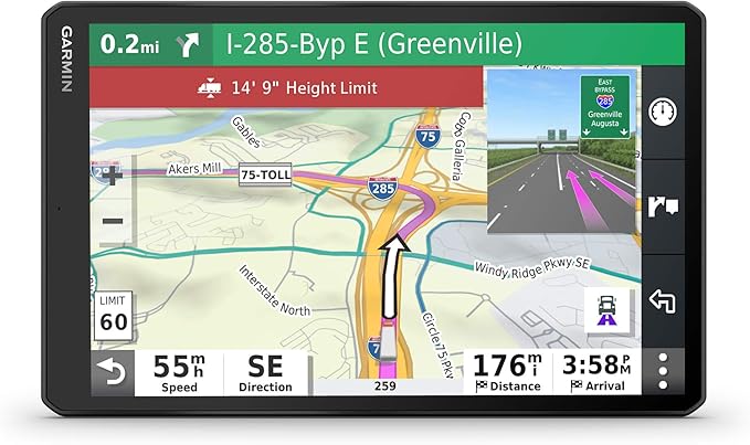 Garmin dēzl OTR1000, 10-inch GPS Truck Navigator, Easy-to-Read Touchscreen Display, Custom Truck Routing and Load-to-Dock ...