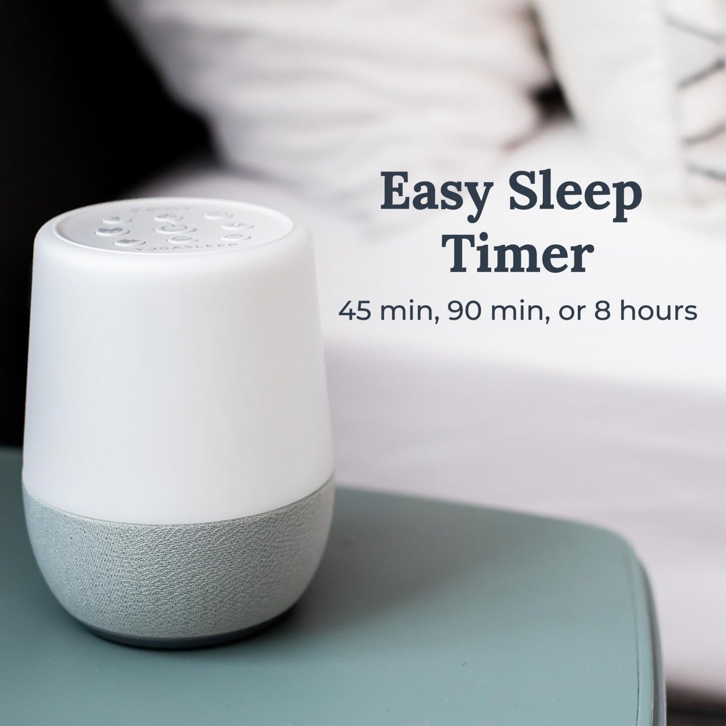 Yogasleep Duet White Noise Sound Machine & Night Light, 30 Natural Sounds,Bluetooth-Wireless Speaker for Travel,Office Privacy,Concentration,Sleep Aid for Adults & Baby, Registry & Nursery Gift,White