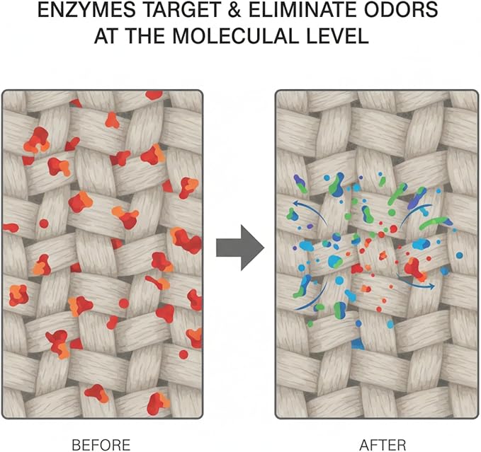 Enzyme-Powered Carpet Deodorizer (Powder) - Unscented | Natural Pet Odor Eliminator | Bio-Enzymatic Formula, Premium Performance, Eco Friendly | 16 oz