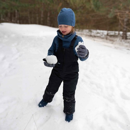 JAN & JUL Kids Snow Bib Pants Waterproof Ski Pants (Black, Size: 4T)