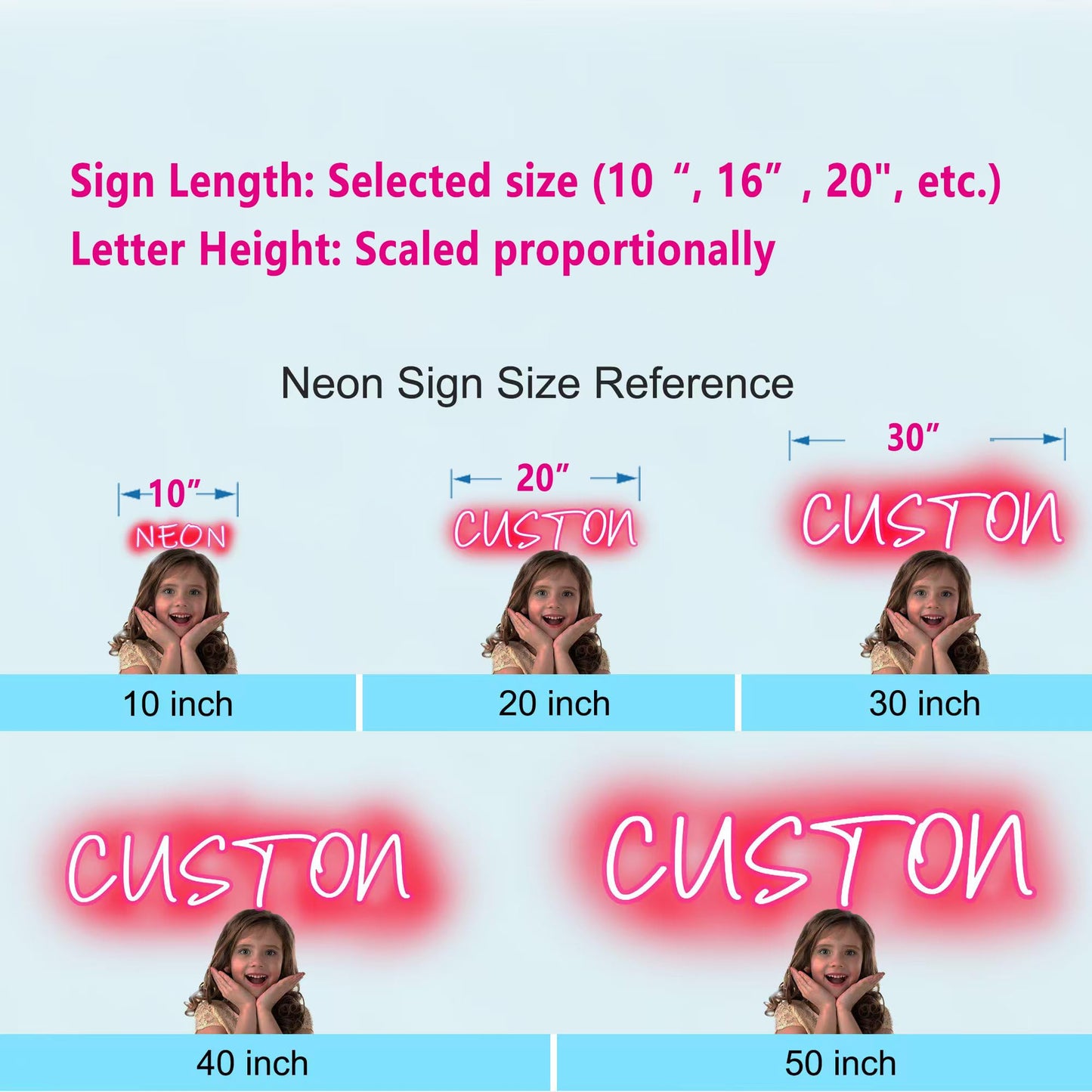 Klampo Custom Neon Sign, LED Neon Sign Customizable For Wall Decor, Personalized Neon Name Sign For Birthday Gifts, Wedding Party Light Up Neon Lights Sign