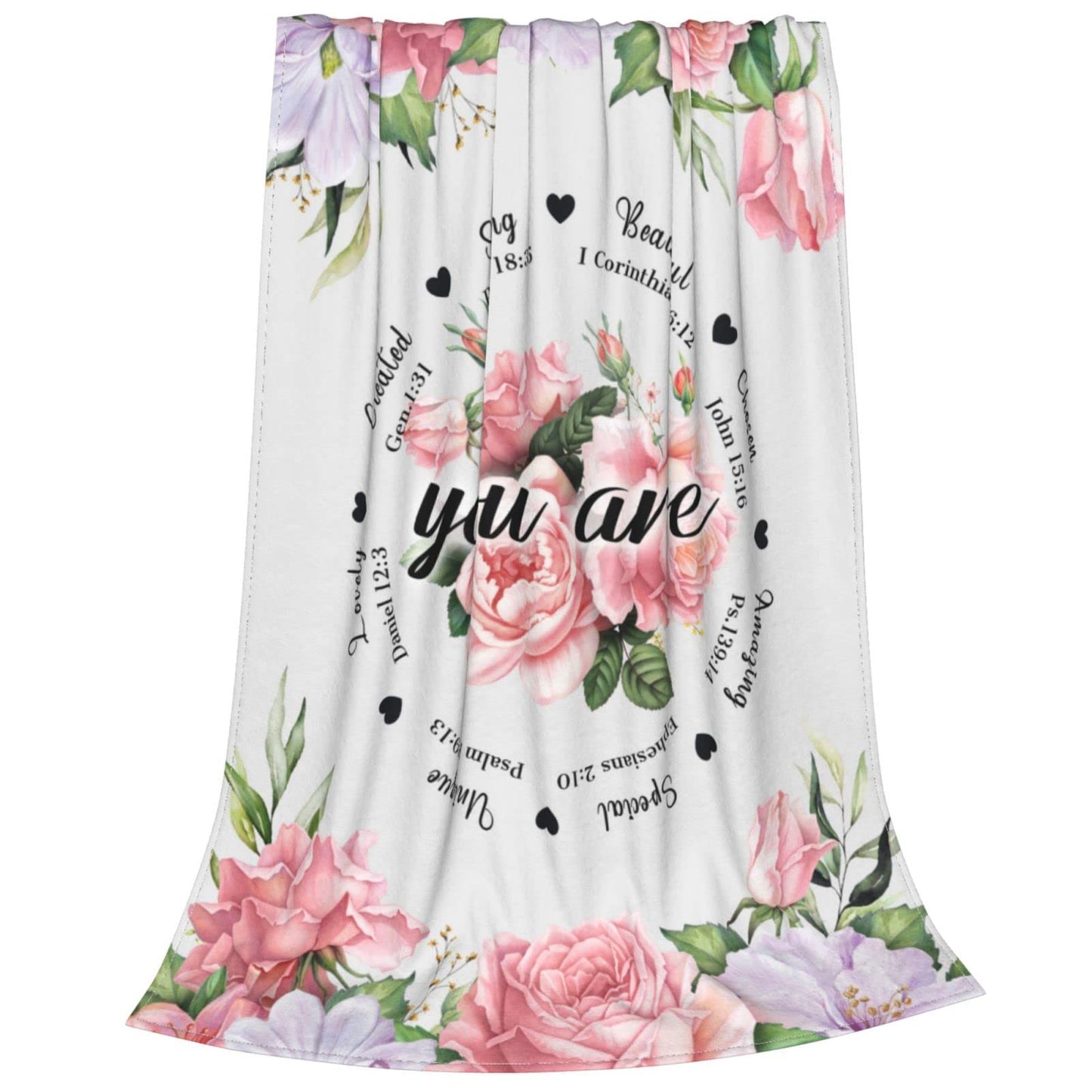 Christian Birthday Gifts for Women Friends Blanket 60"x50",Unique Inspirational Religious Catholic Spiritual & Baptism Comformation Gifts for Girl Godmother Mom Sister