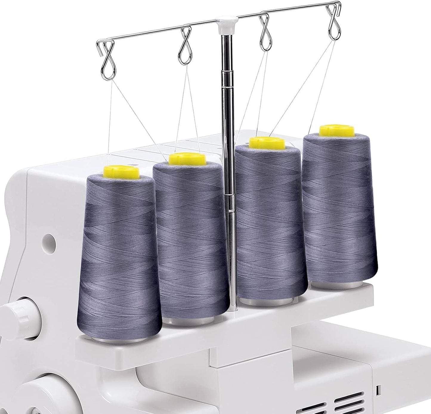 Tortoise 4 Cones of 3000 Yards Each Spool Thread for All Purpose, Quilting, Serger, Overlock Sewing Machines - 100% Polyester - 40S/2 Red