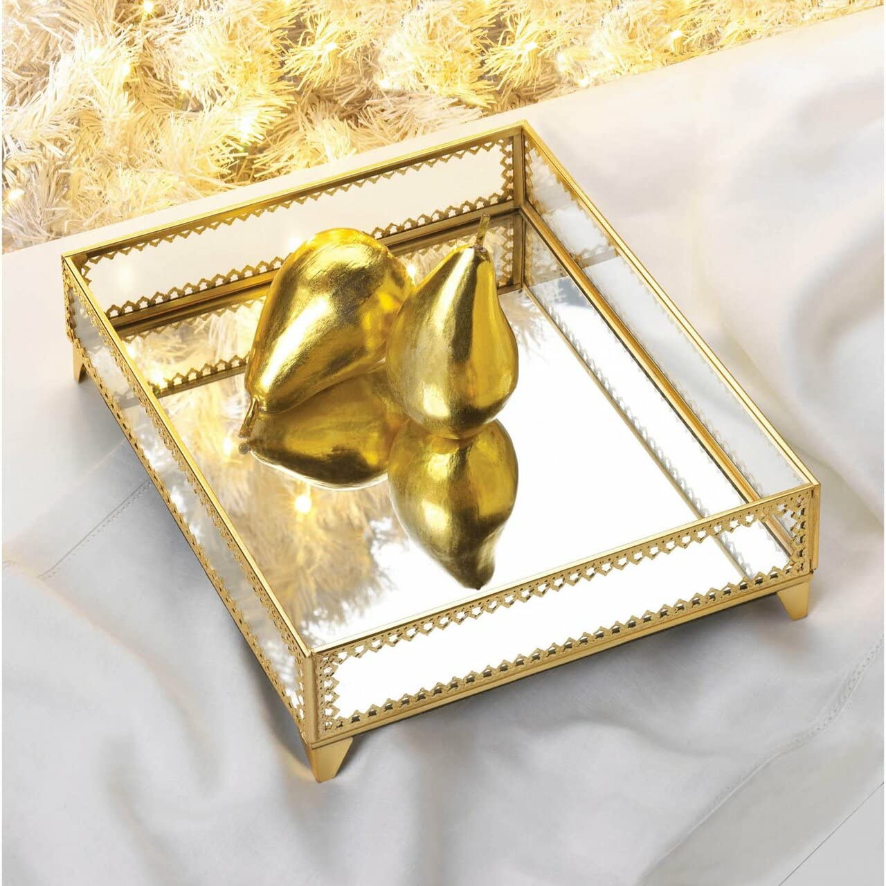 Accent Plus Gold Motif Jewelry Tray