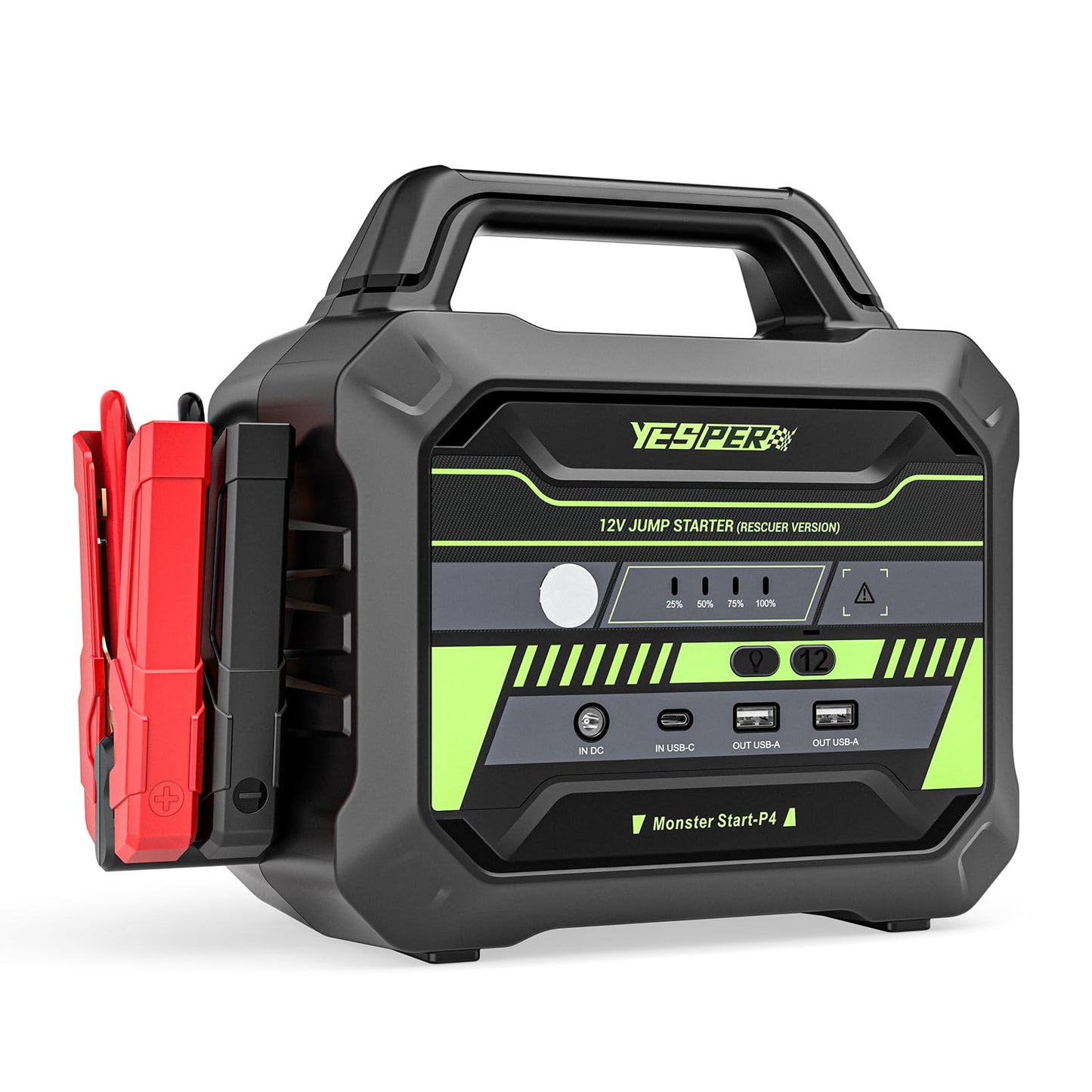 YESPER 6000A Car Starter Jump Box - 78000mAh Heavy Duty Truck Battery Jump Starter for All 12V Diesel & Gas, SuperSafe Portable Jump Pack, Powerful Force Start Jumper Box (-40°F to 140°F)