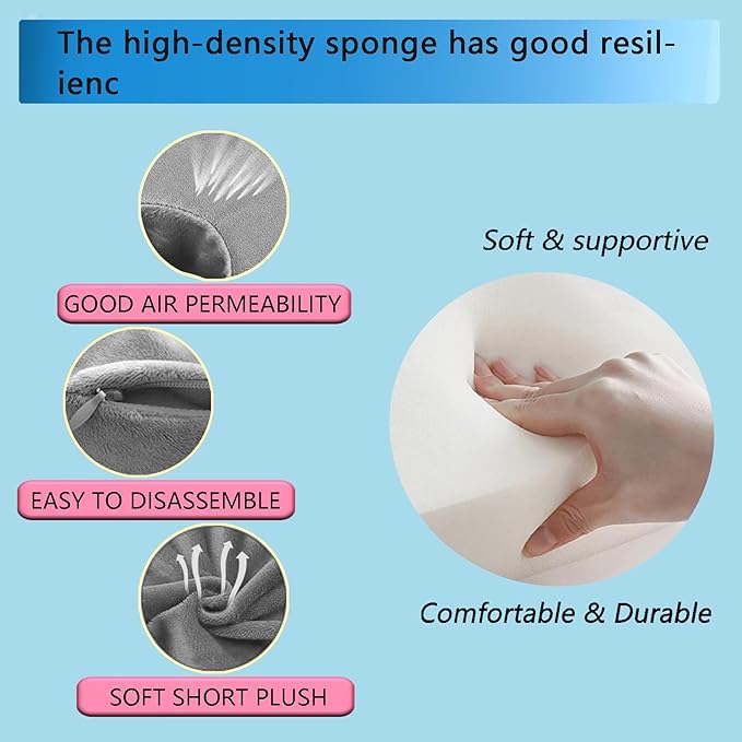 Suicatene Foot, Ankle & Heel High - Density Sponge Rings - Prevent Bed Sores, Ideal for Post Surgery, Elderly & Bedridden Care, Breathable Washable Cover 2 Pack