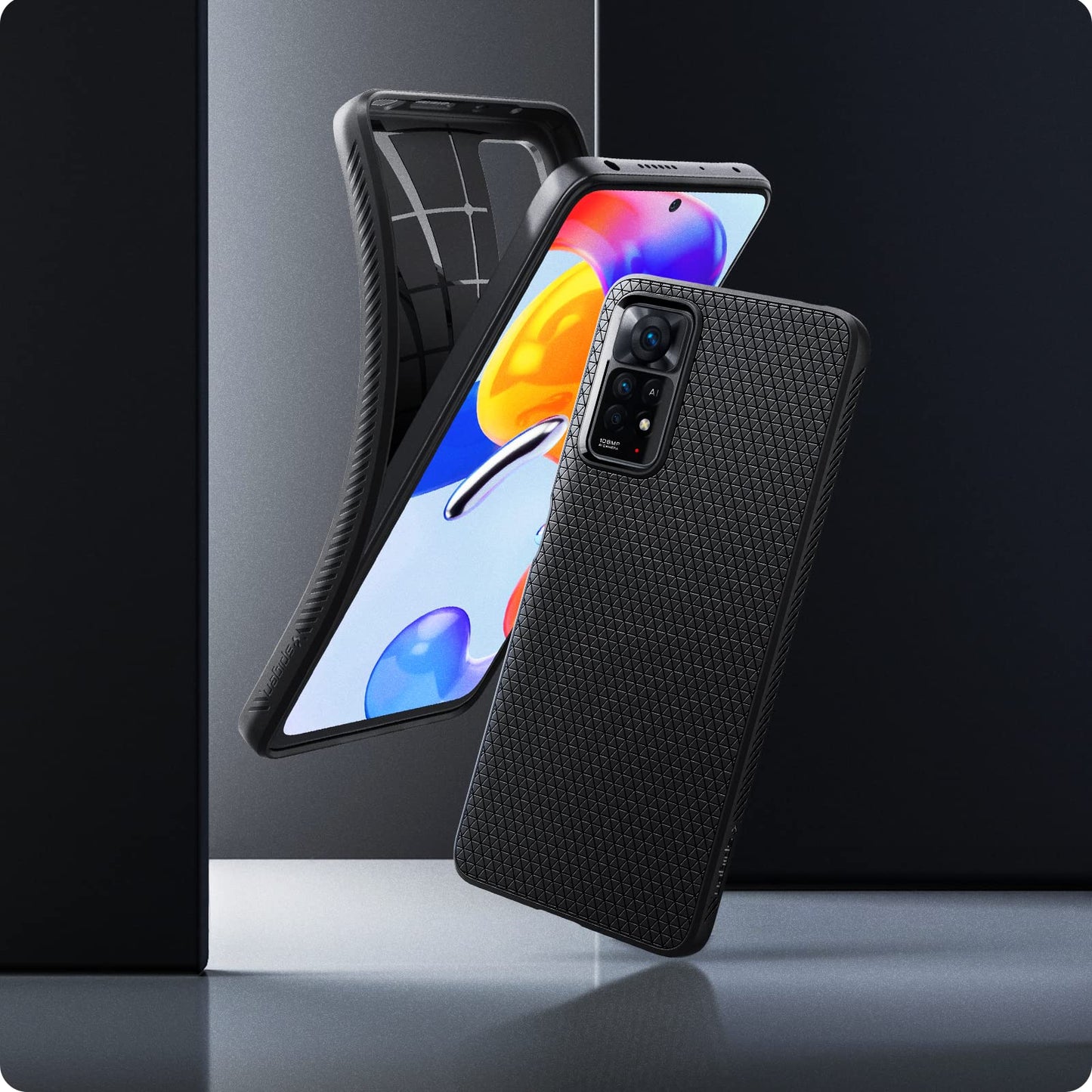 Spigen Liquid Air Designed For Redmi Note 11 Pro Case (Liquid Air) - Matte Black