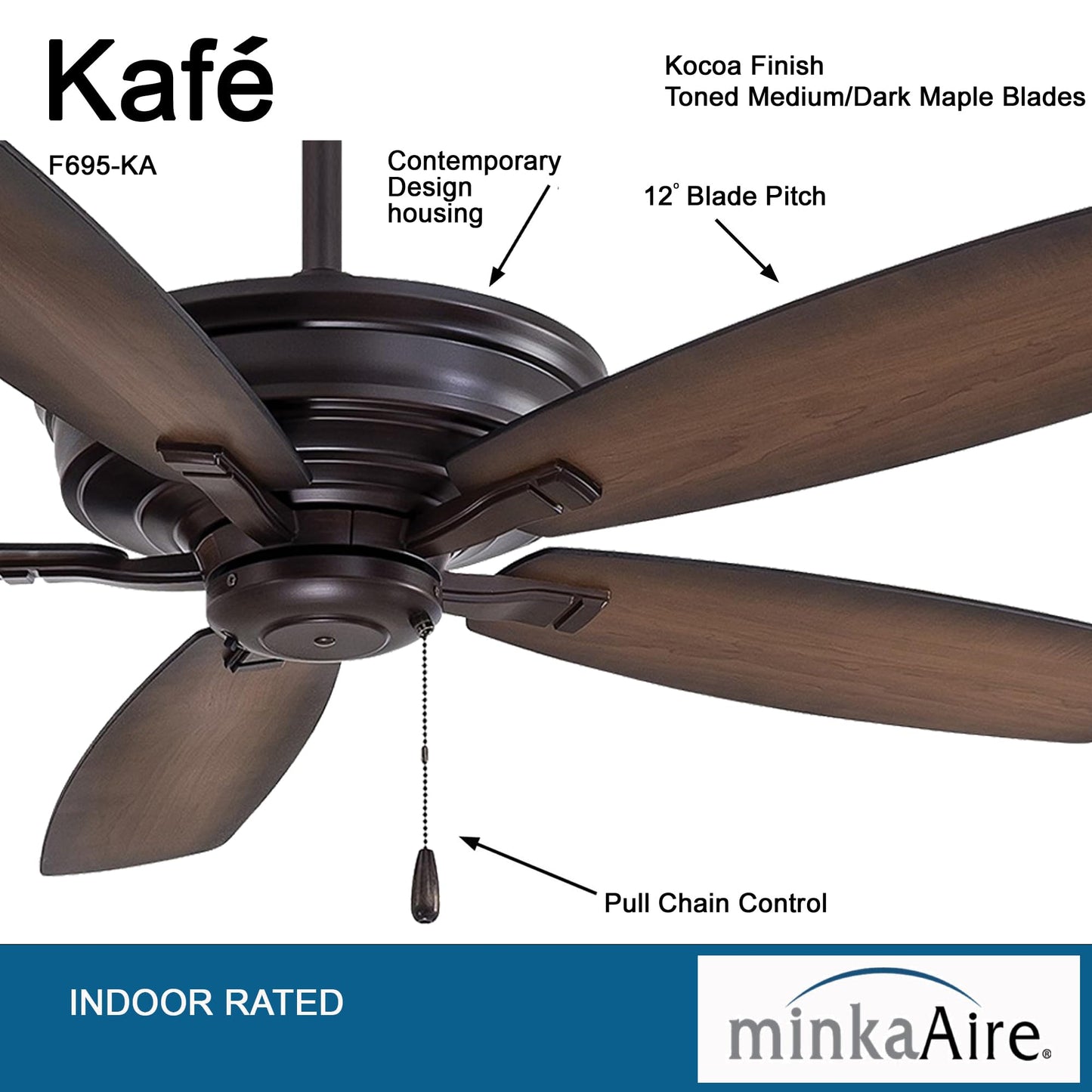 Minka-Aire F695-Ka Kaf   52 Inch Ceiling Fan In Kocoa Finish
