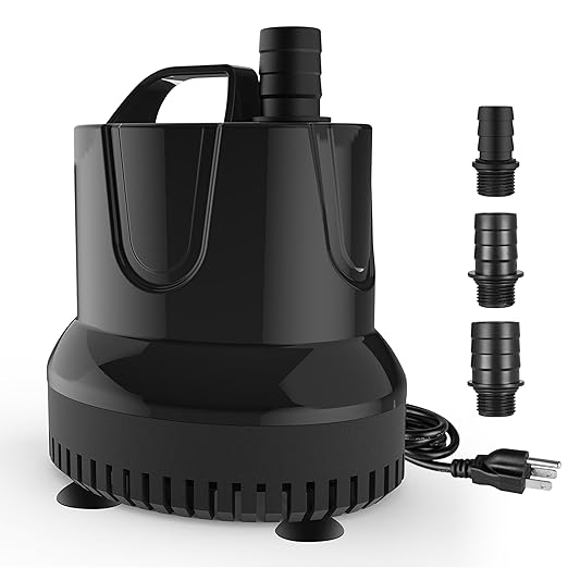Simple Deluxe 1056GPH Submersible Water Fountain Pump, (4000L/H, 85W) Quick Water Change Aquarium Pump, 13ft High Lift, fo...