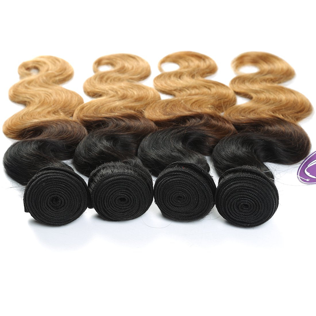 Cranberry Ombre Brazilian Virgin Human Hair Bundle Ombre Body Wave Hair Weave 16inch Bundle Three Tone Color Ombre 1B/4/27 Human