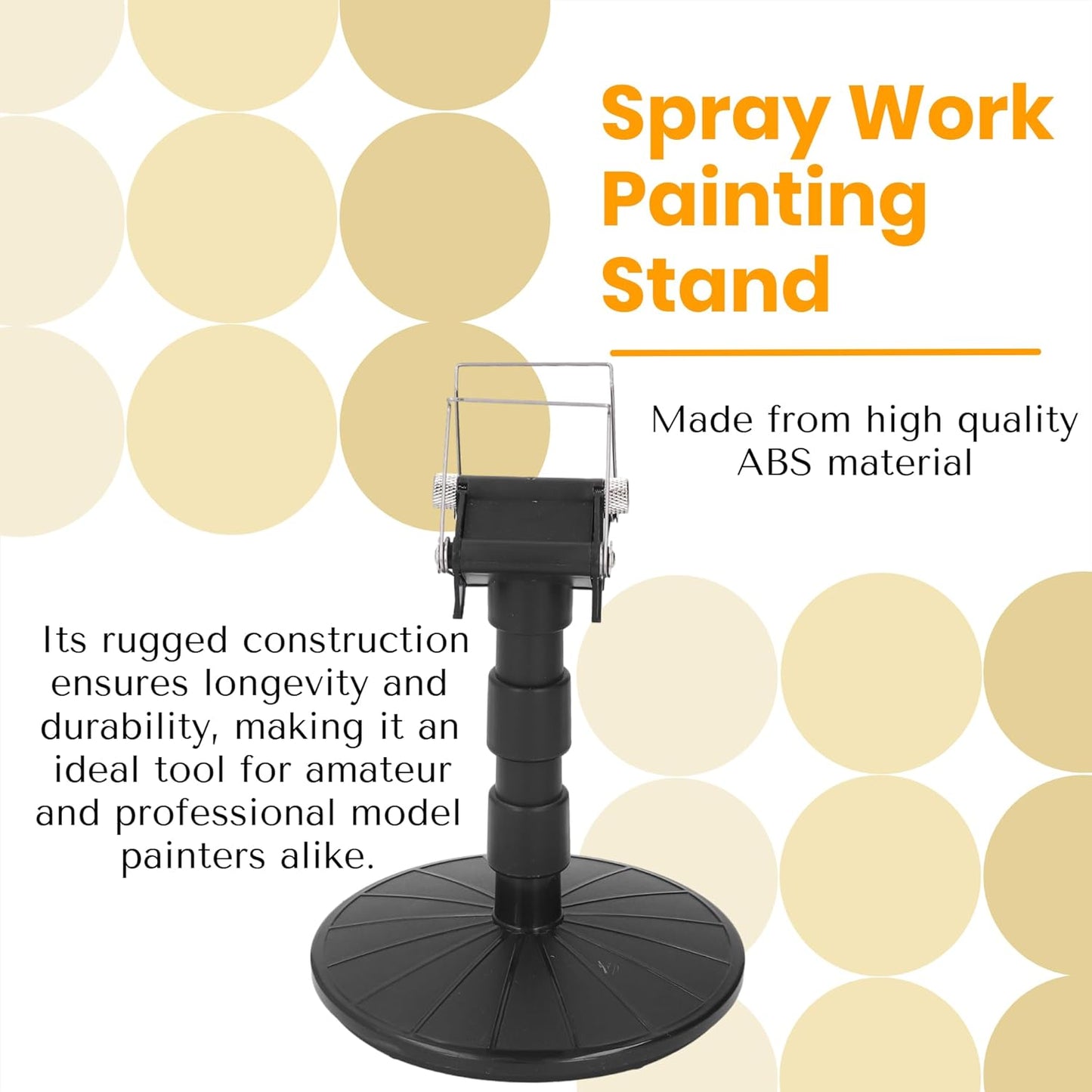 Spray Work Painting Stand Set, Adjustable Height Adjustable Spring Width Painting Turn Table Stand, Spray Painting Stand Base for DIY Model Car