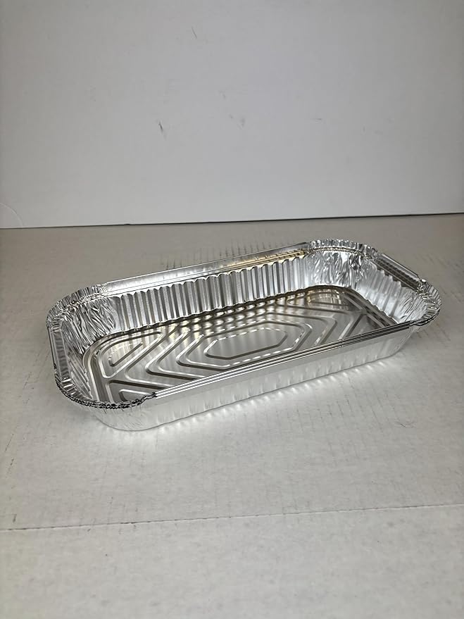 Oblong 3 Lb Aluminum Foil Pan | 250 Pcs Durable & Versatile Oblong Disposable Baking Trays | Foil Pans for Serving Foods Hot Meals Baking Desserts BBQs Catering