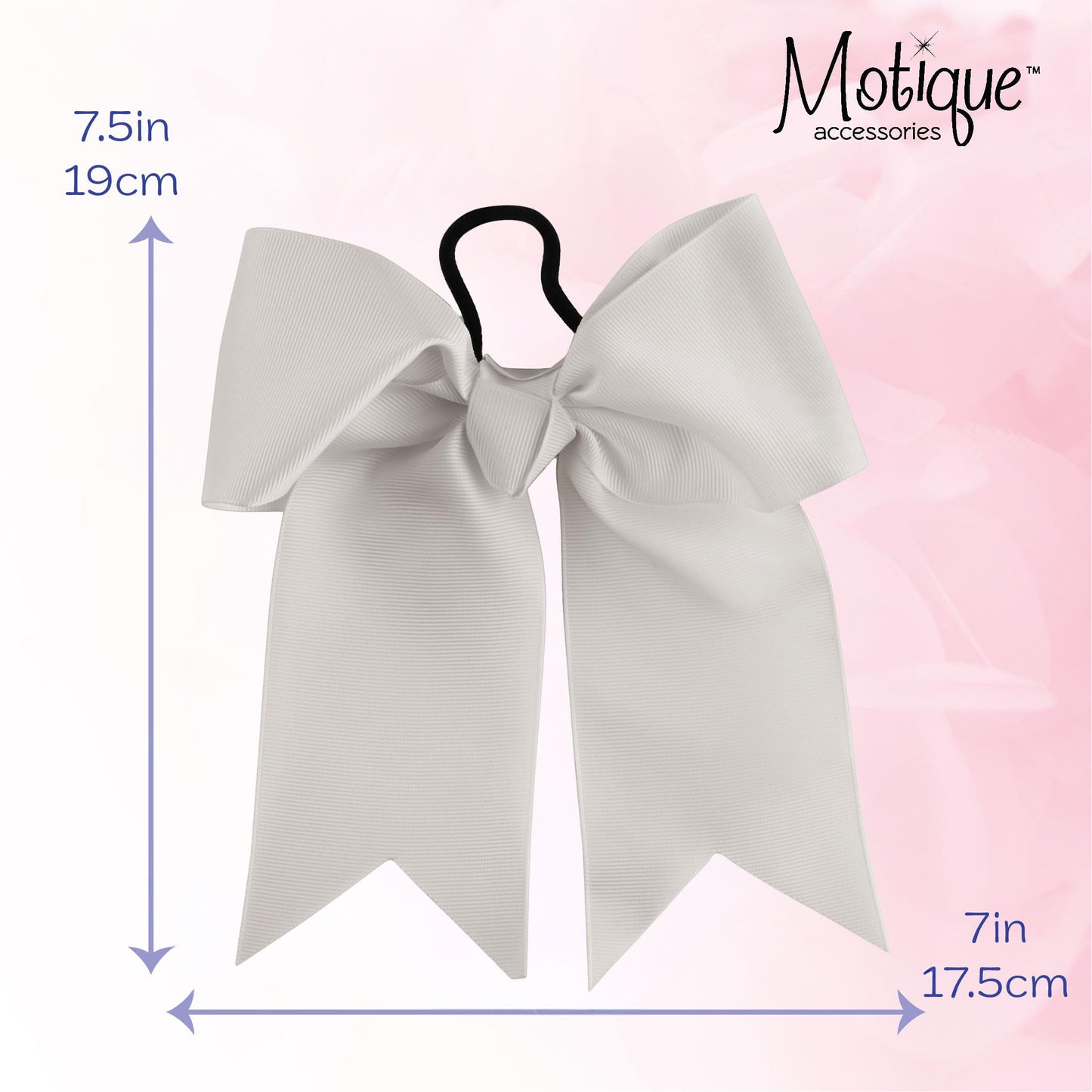 Jumbo Bow Pony with Tails (Light Grey)
