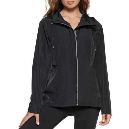 Calvin Klein Performance Women's Hooded Windbreaker, Black, Small