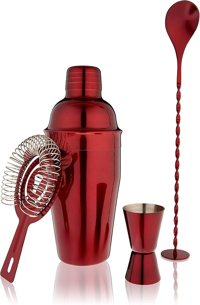 True Bar Drink Mixer Set, 19oz 4-piece Cocktail Shaker Set Bartender Kit, Cocktail Mixer Set, Cocktail Shaker Kit, Barware...