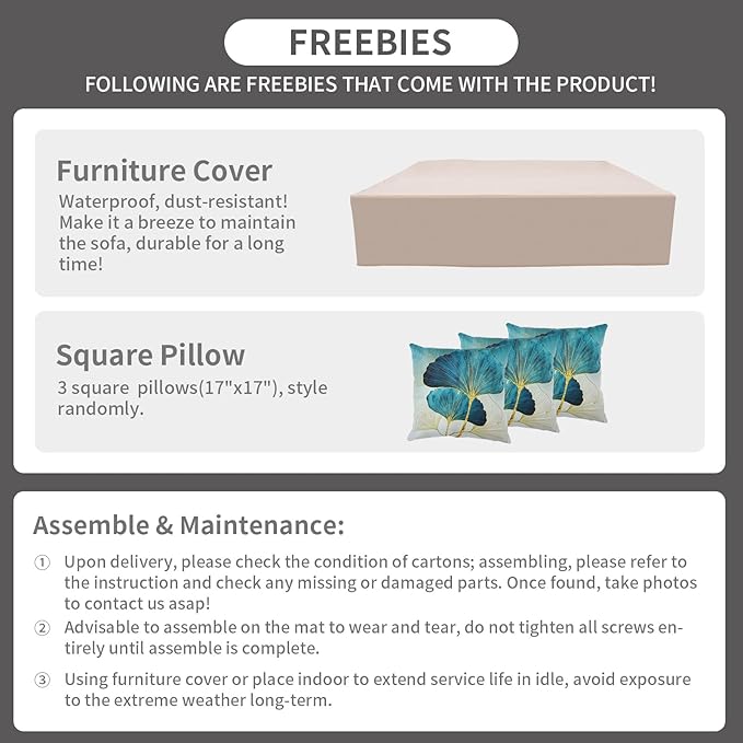 Rattaner Patio Furniture Sectional Sofa Set 9 Pieces Outdoor Wicker Furniture Couch Large-Size Storage Table with Thicken(5") Anti-Slip Peacock Blue Cushions