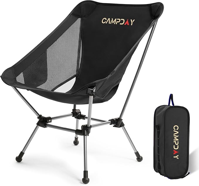Campday Camping Chair Portable Hiking Ultralight Backpacking Small Lightweight Folding Chair for Outdoor Camp Hunting Beac...