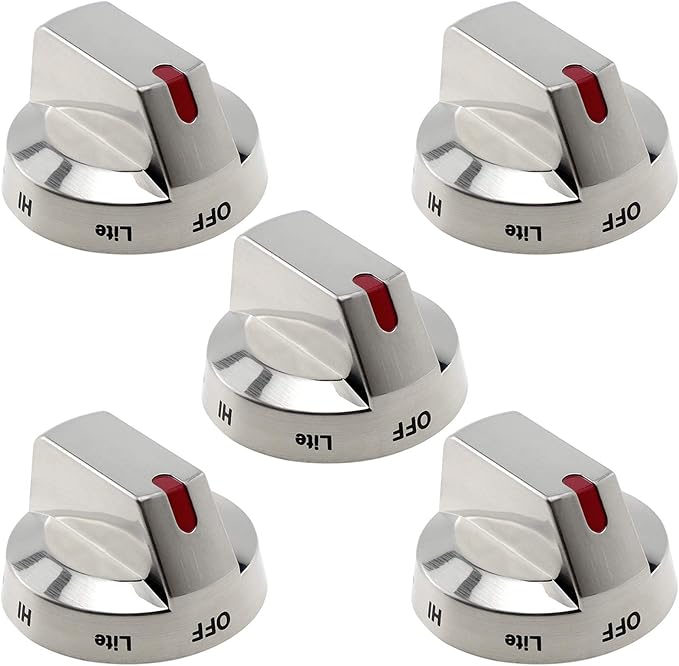 AMI PARTS DG64-00473A Gas Stove Knobs Compatible with Samsung Stove Knobs Replacement NX58F5700WS NX58K7850SS NX58H5600SS ...