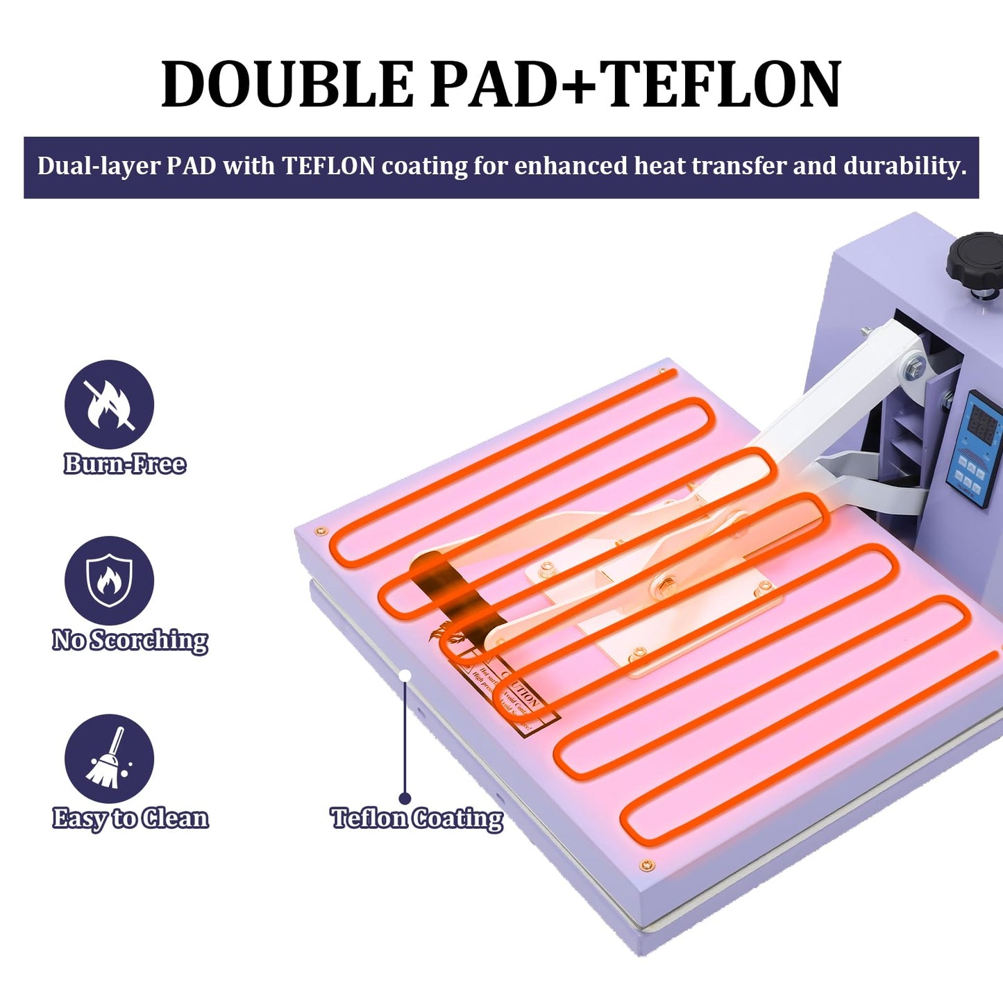 16x20 in Heat Press Machine for t Shirts, Professional Digital Sublimation Heat Press with Fast Heating & Adjustable Pressure for Hats, Canvas, Pillows, Bags, Placemats
