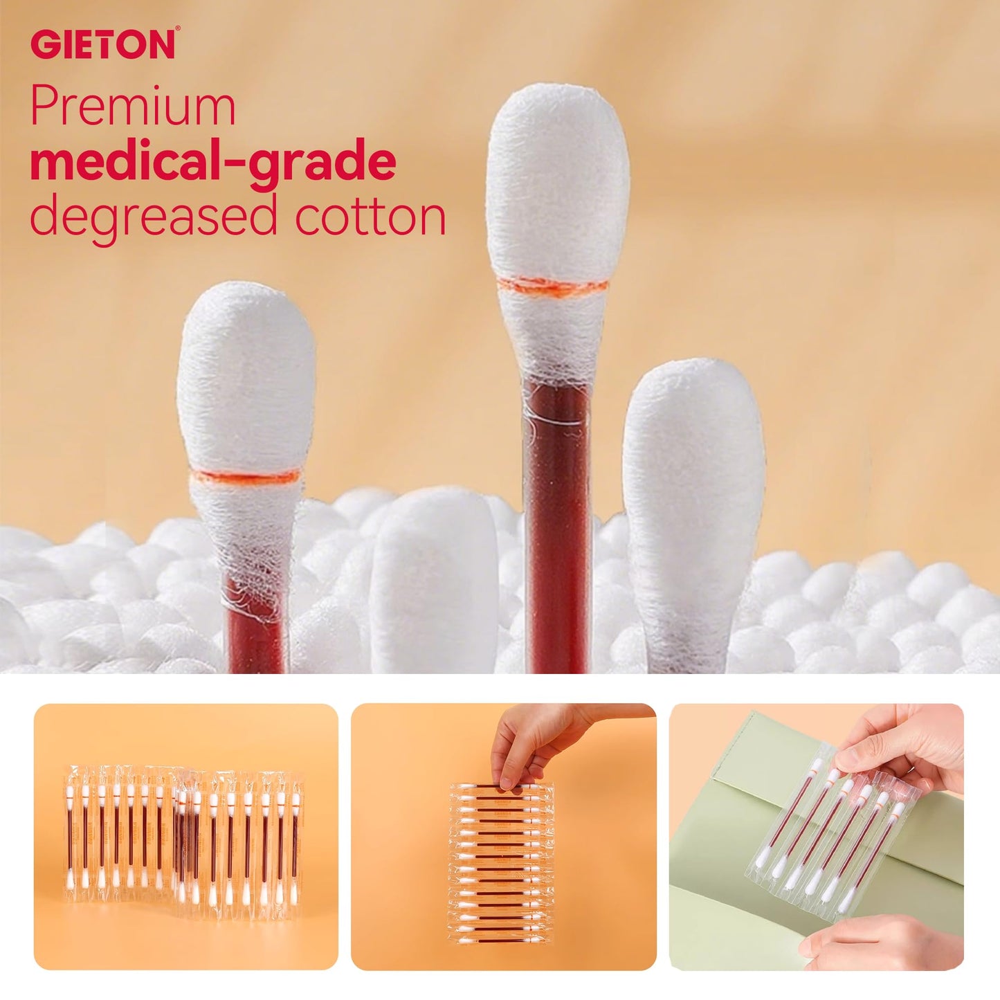 50-Count Disposable Povidone Iodine Swabs, Iodine Cotton swabs, Iodine swabsticks, Wound Care, Gentle Care and Emergency Care for The Whole Family.