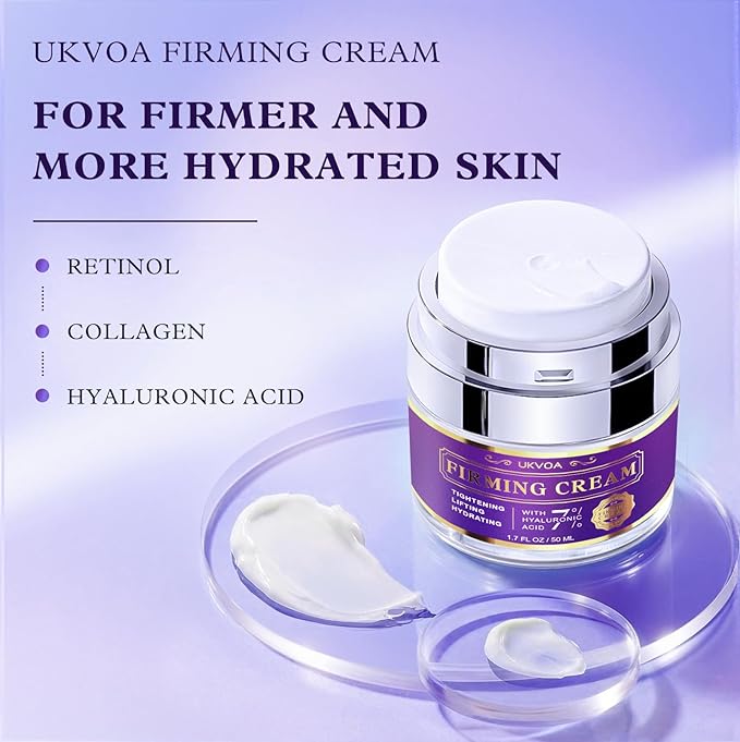 Retinol Neck & Face Wrinkle Cream for Women, Neck Cream for Tightening and Firming, Anti Aging Skin Care with Collagen & Hyaluronic Acid, Instant Face Lift Cream 2-Pack