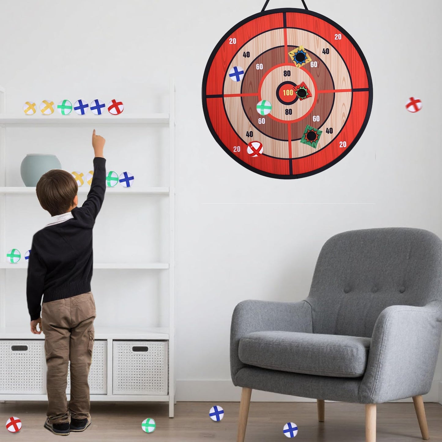 Bean Bag Toss & Ball Toss & Ring Toss Backyard Games,5-in-1 Carnival Games Set, Family Games for Kids and Adults