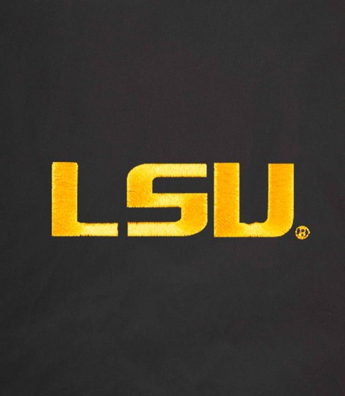 Vantage Apparel Men's Collegiate Premium Lightweight Packable Hooded Wind Jacket, Lsu Tigers, Dark Gray, Medium