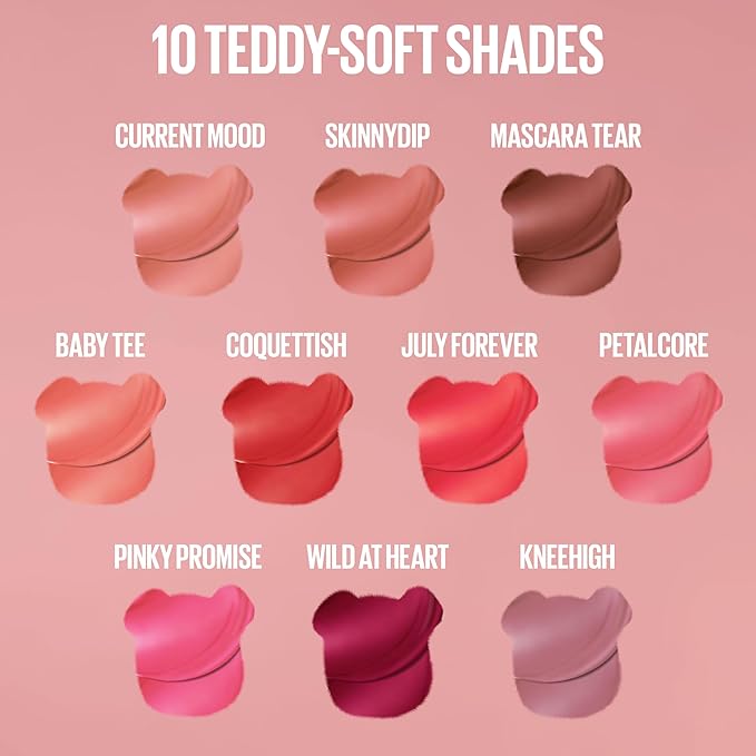 MAYBELLINE Super Stay Teddy Lip Tint, Long Lasting Matte Lipstick For Up To 12HR Wear, Baby Tee, 1 Count