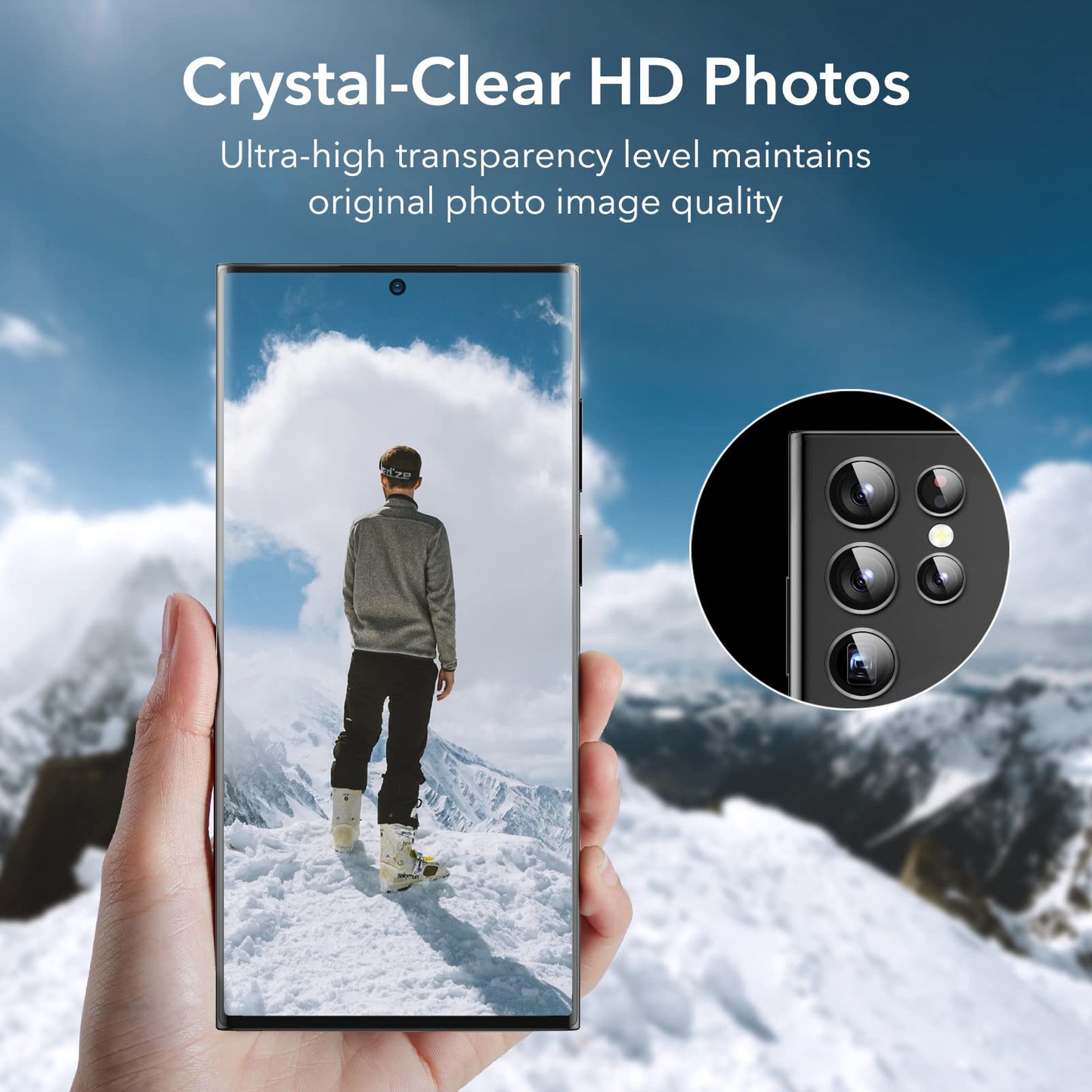 Esr For Samsung Galaxy S23 Ultra Camera Lens Protector, Scratch-Resistant Hd Clarity Ultra-Thin 9H Tempered Glass With Aluminum