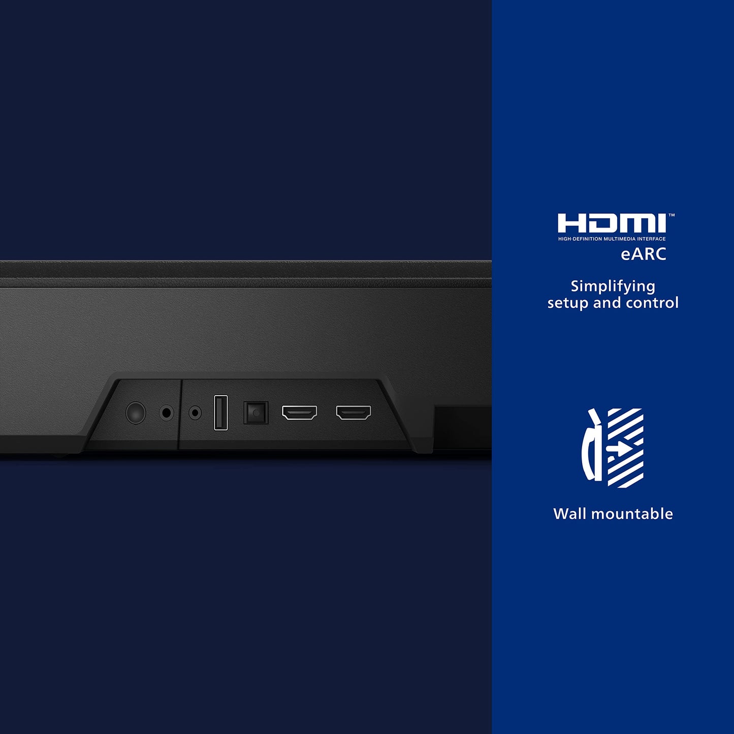 PHILIPS Fidelio FB1 7.1.2-Channel Surround Sound Soundbar with Integrated Dolby Atmos and Subwoofer + DTS Play-Fi, All-in-One, Premium Design and Materials