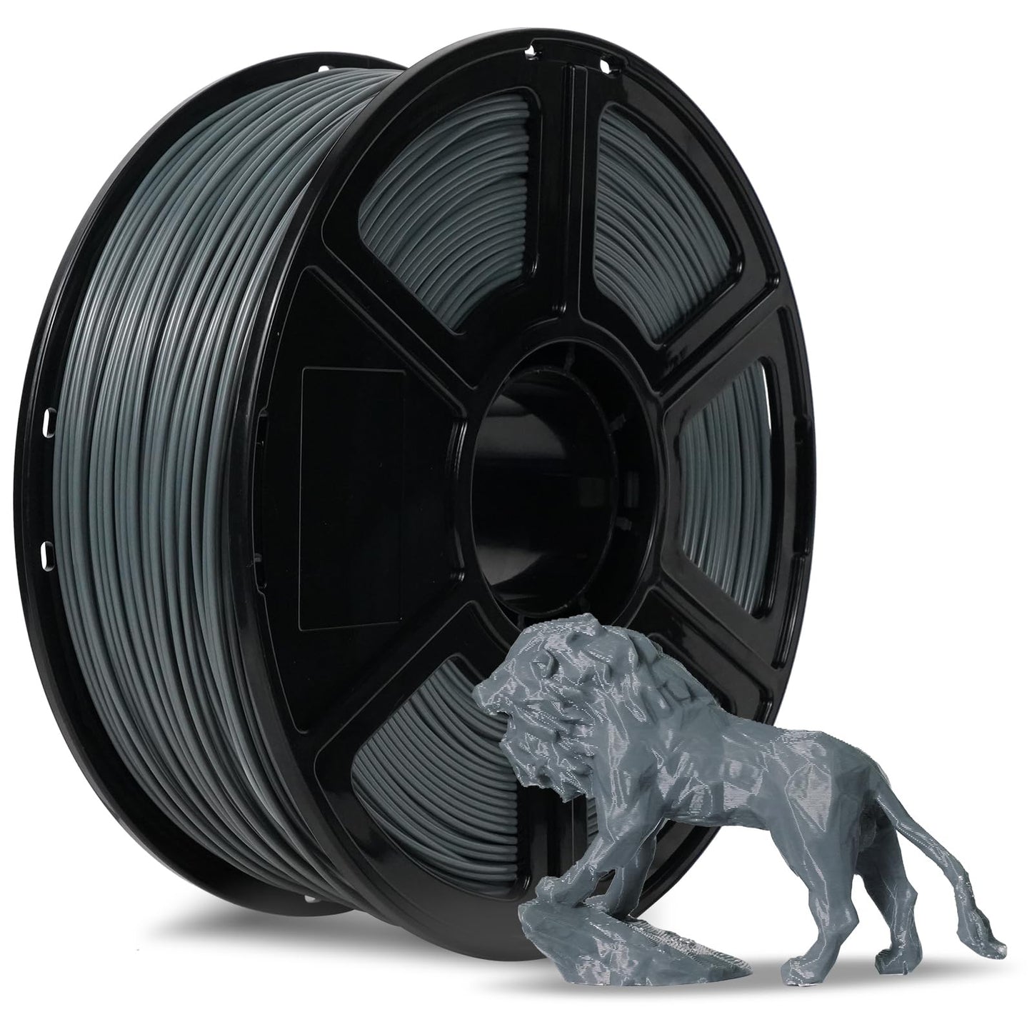 Flashforge Asa Filament 1.75Mm Iron Grey, 3D Printer Filament 1Kg (2.2Lbs) Spool, Dimensional Accuracy +/- 0.02Mm, Durable, High