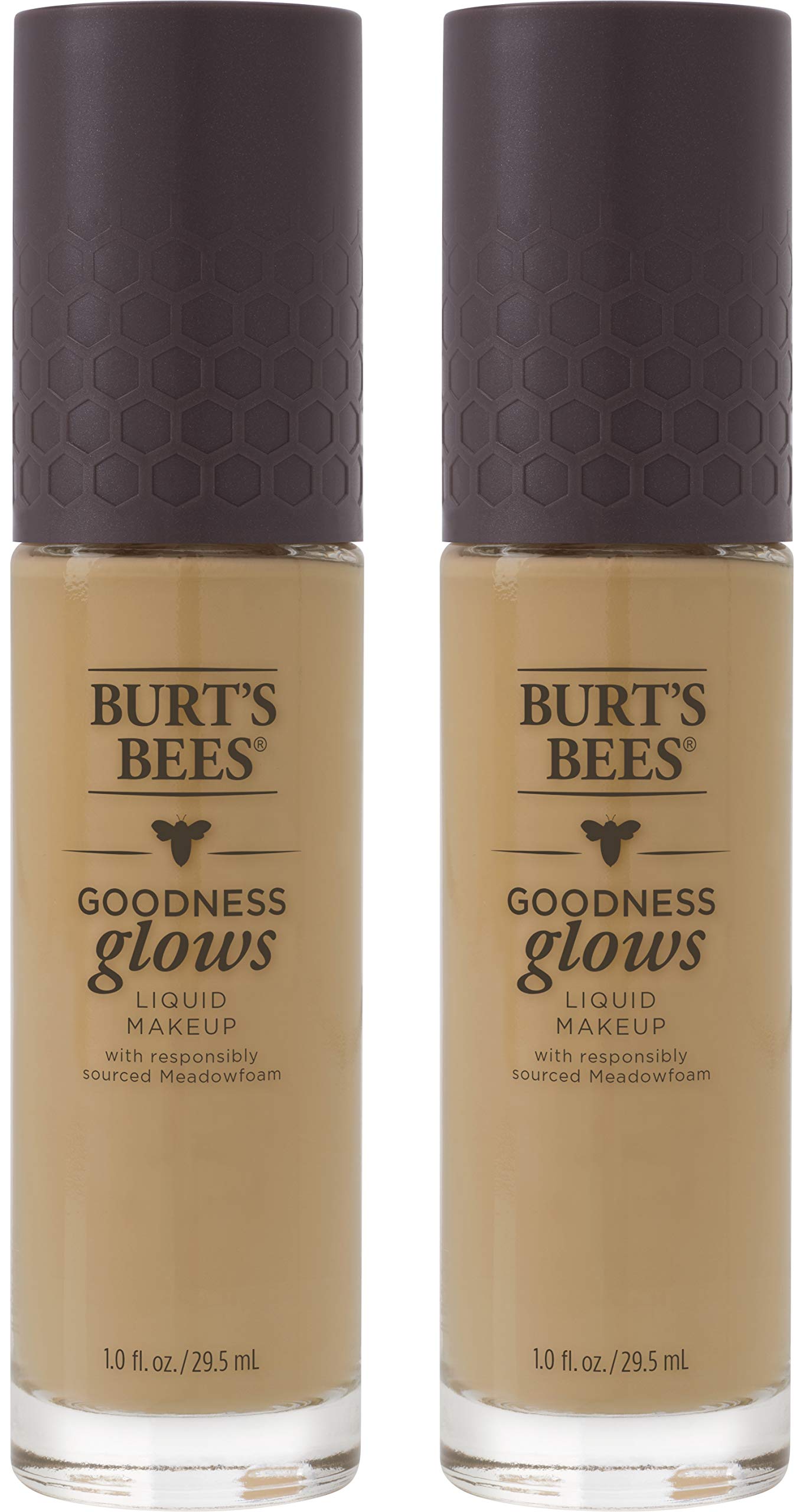 Burts Bees Goodness Glows Liquid Makeup, Soft Honey - 1.0 Ounce (Pack of 2)
