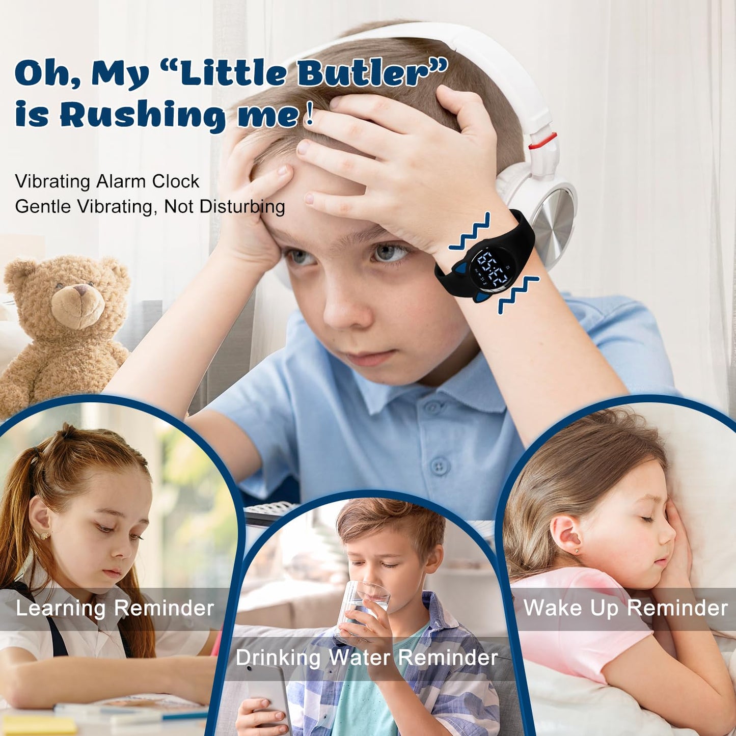 Timever Kids Digital Watches for Girls Boys, Sports Watch with Fitness Tracker, Pedometer, Alarm Clocks, Stopwatch, No App Needed & Waterproof Kids Watch, Gift for Teens Girls Boys Ages 5-14