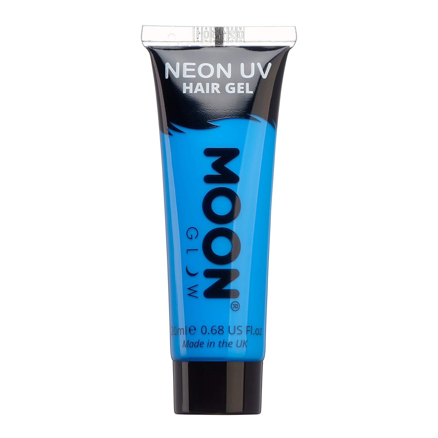 Moon Glow - Blacklight Neon UV Hair Gel - 0.67oz Intense Blue - Temporary wash out hair color - Spike and Glow!