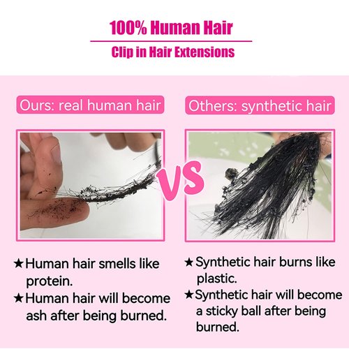 Clip in Hair Extensions Real Human Hair 22Inch 120g/set Straight Human Hair Clip in Extensions 7pcs Thick Remy Brazilian Human Hair Clip ins for Women Jet Black Color