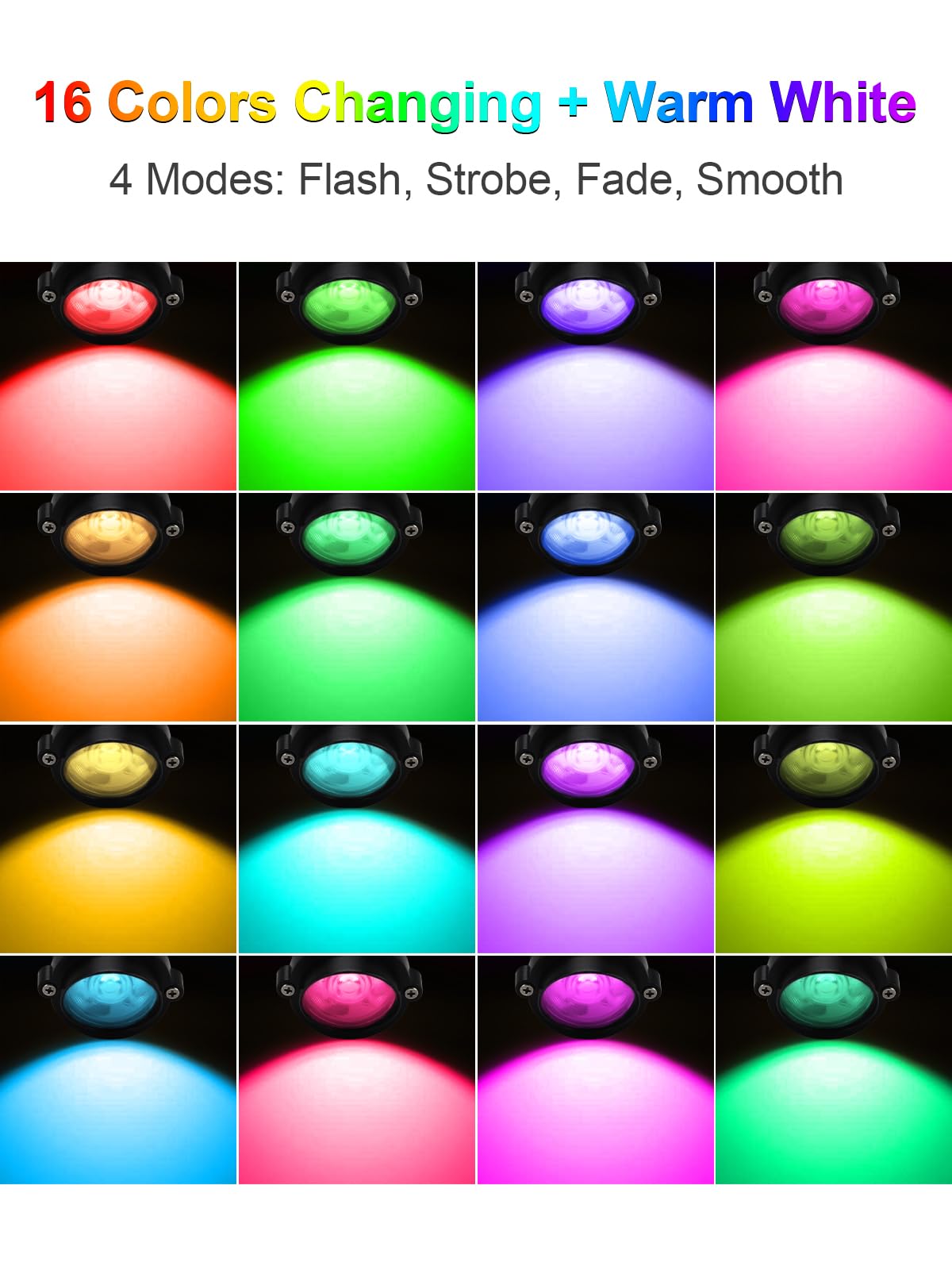 ZUCKEO LED Spot Lights Indoor RGBW Up Lights with Remote, 120V 10W Uplighting Indoor Spotlights Plug in, 4.92FT Code Accent Flood Light Christmas Color Changing Landscape Lighting with Switch (2Pack)