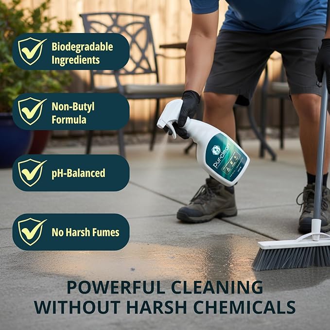 EvaClean PurClean & PurPower – Ready to Use, 1 All Purpose Cleaner & 1 Heavy Duty Degreaser, 32 FL Oz. Each, Biodegradable, Non-Butyl, Multi-Surface Cleaning & Degreasing for Facilities & Industry