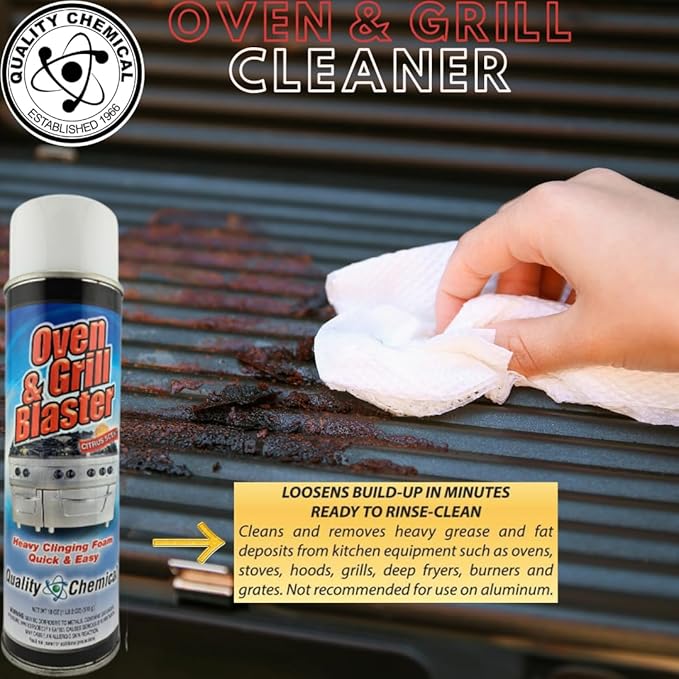 Quality Chemical Oven & Grill Blaster- Heavy-Duty - Fast Acting & Easy to Use - Degreaser/Heavy Duty Oven Cleaner - Best Oven Cleaner - Made in USA - 18 Oz (Pack of 1)