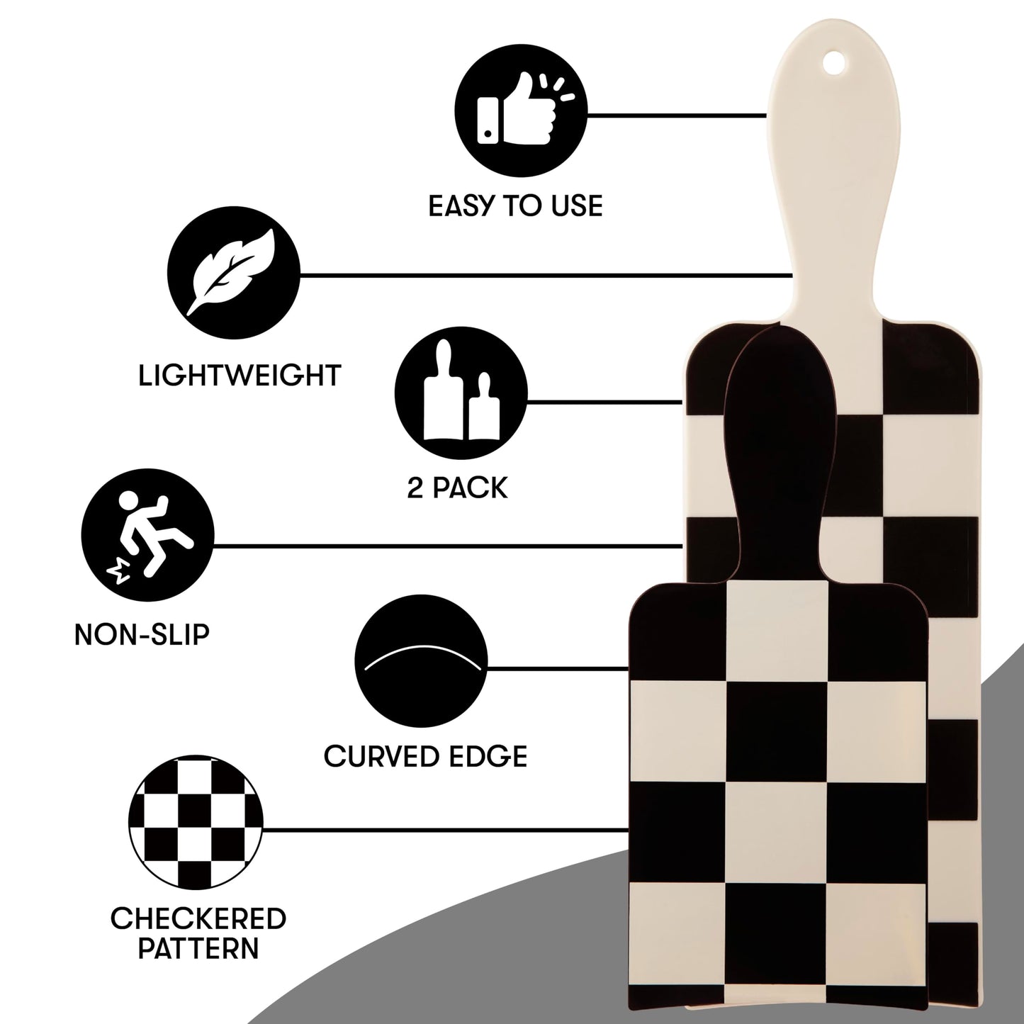 FRAMAR Checkered Balayage Board and Paddle Set - Long and Short Foil For Highlights, Highlighting Board, Hair Salon Supplies, Fo