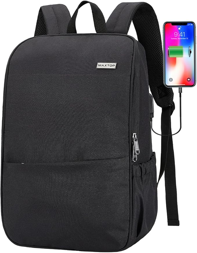 MAXTOP Deep Storage Laptop Backpack with USB Charging Port[Water Resistant] College Computer Bookbag Fits 15 Inch Laptop B...