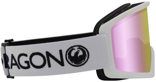 Dragon Unisex DX3 L OTG Snow Sport Goggle - White Frame | Lumalens Pink Ion Lens